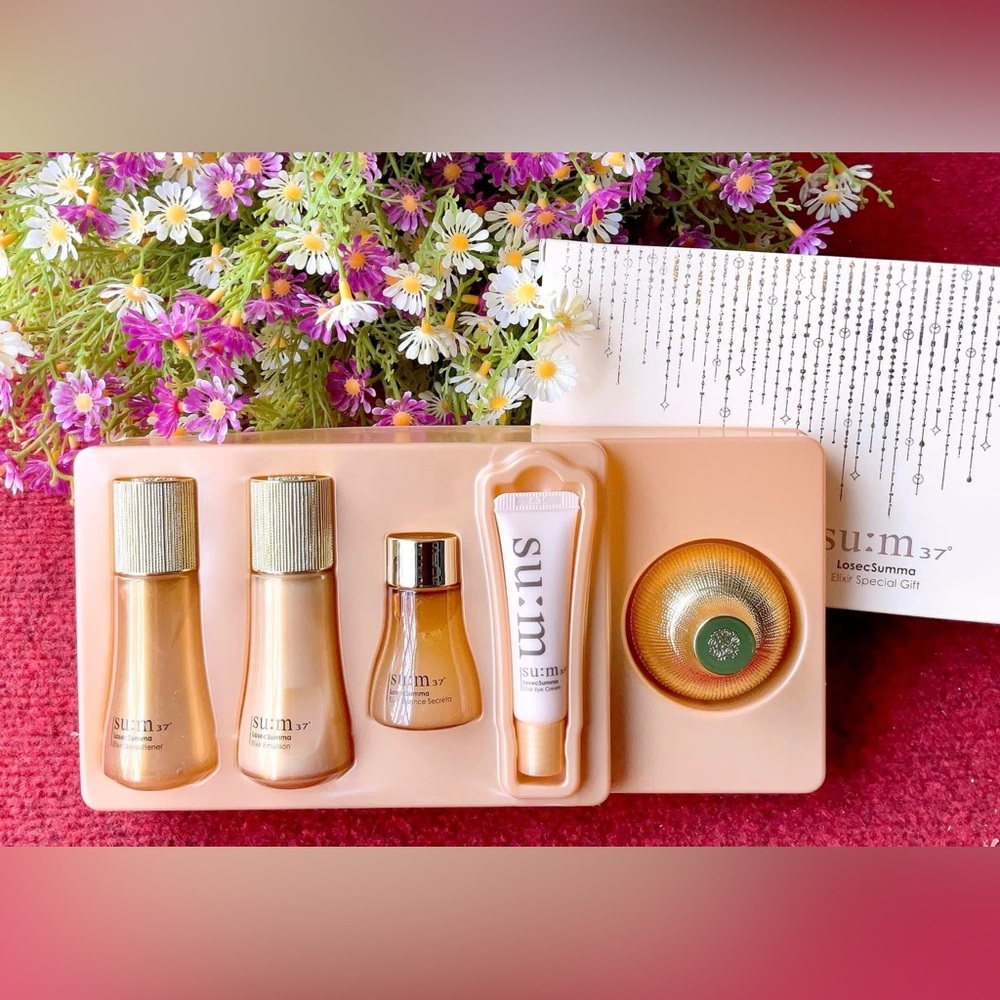 SU:M37 LosecSumma Elixir Set Kit 5 Items Anti Aging Wrinkle Moisturizer Exp 2025